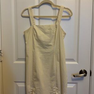 Forever 21 Cream Striped Mini Dress